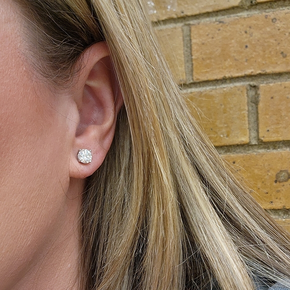 Certified 2ct diamond quality Earrings S925 and Rhodium - Picture 6 of 6